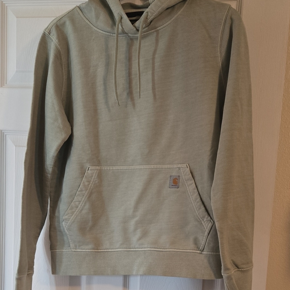 Womens Size S Carhartt Light Sage Green Pullover Hoodie
